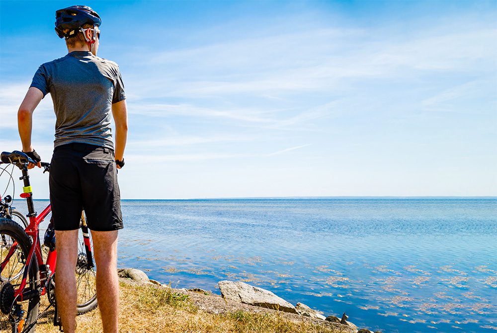 Man in California Looking Out on Ocean - Legal Separation Attorney Graphic