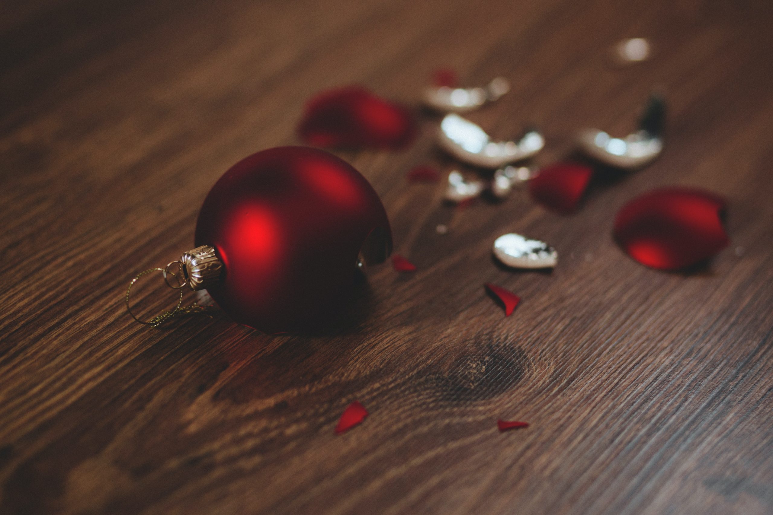 Broken Red Christmas Ornament - Surviving the Holidays After Divorce