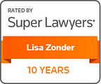 Rated by Super Lawyers Lisa Zonder badge